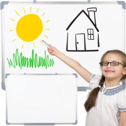 Магнитна бяла дъска за стена, сухоизтриваема 45 × 60 см