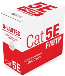 Shielded network cable F/UTP Cat 5e, PVC, 100% copper, 305 m