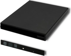 Външна USB 2.0 кутия за оптично устройство CD/DVD SATA 9,5 мм