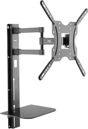 Стенна стойка за телевизор 32–55" с рафт, VESA 400×400, 30 кг – MACLEAN