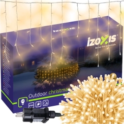 Коледни LED висулки тип ледени висулки 100 LED, топло бяло 6 м IP44 IZOXIS с flash ефект