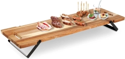Wooden serving tray with folding legs 67.5 × 19.5 × 7.5 cm