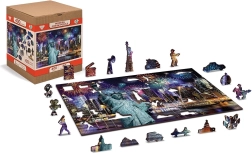 Дървени пъзели Ню Йорк през нощта