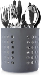 Draining stand for kitchen utensils, gray