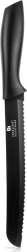 Black stainless steel bread knife 32 cm