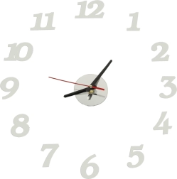 Самозалепващa стеннa часовник DIY сребрист 12 часа