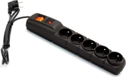 Power Strip with Surge Protection Acar F5 Black