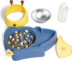 Купа за кучета и котки 2-в-1 с автоматичен дозатор за вода – синя