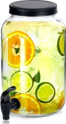 Стъклен диспенсър за напитки с кранче 3,2 л