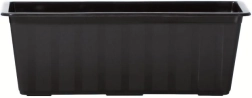 Plastic planter box 100 cm anthracite for balcony and window