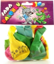 Надуваеми балони с печат – микс цветове, 9 бр.