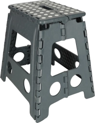 Сгъваем нехлъзгащ се стол 39,5 см – Тъмно сиво