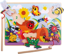 Bigjigs Toys Дървена игра за ловене на насекоми