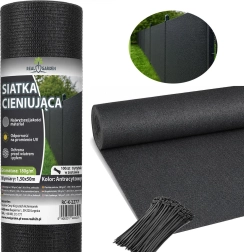 Засенчваща и маскираща мрежа 1,5 × 50 м 95% 180 g/m² + 100 стягащи ленти