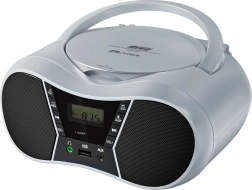 Преносим радиокасетофон CD/MP3 с USB и Bluetooth – сребрист