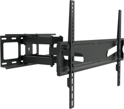 Универсална стенна стойка за TV 37–80", макс. 45 kg, VESA 600×400, черна