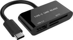 USB‑C четец на карти SDXC Combo, черен