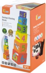 Дървени строителни кубчета за деца от 12 месеца