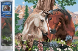 Диамантено рисуване Конско единство 30 × 40 см