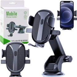 Универсална здравa автомобилна стойка за телефон – предно стъкло, табло и въздуховод