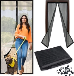 Мрежа против комари за врата с магнитно затваряне 100 × 210 см