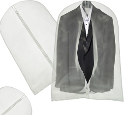 Предпазен калъф за дрехи 60 × 100 см с цип – Прозрачен