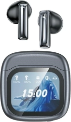 AWEI TP100 Wireless Earbuds Bluetooth 5.4 TWS with ENC and LCD Display – Black