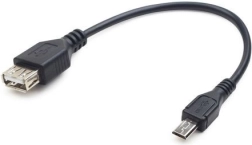 USB 2.0 OTG кабел USB AF към Micro USB BM 15 см