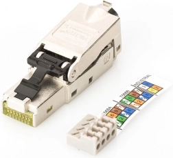 Модулен конектор RJ45 DIGITUS кат. 6A, PoE+, 10GbE, STP, екраниран, метален, без инструменти