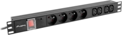 Rack PDU Strip 1U 16A with 4 Outlets 230 V and 4× IEC C13, 2 m – LANBERG