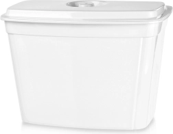 Hanging kitchen scrap bin with lid 4 L white