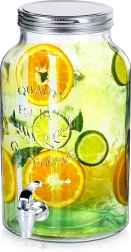 Стъклен диспенсър за напитки с кран 6,2 л