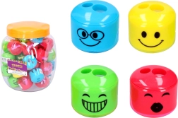 Острилка за два молива с лице и контейнер