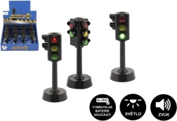 Пластмасов интерактивен светофар на батерии 12 см