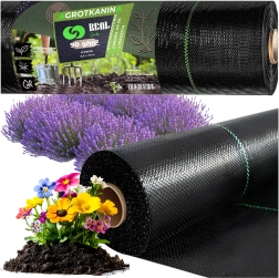 Агротекстил 90 g/m² 0,8 × 50 m черен UV срещу плевели