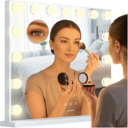 LED козметично огледало Soulima 58 × 46 см с регулиране на осветлението