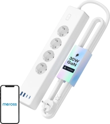 Meross smart power strip MSP844 with fast charging, 4 outlets + 2× USB‑A + 2× USB‑C (Matter)
