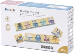 Дървен пъзел с числа PolarB Montessori