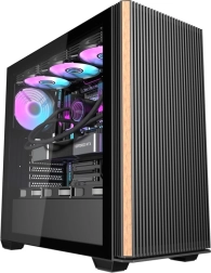 Компютърна кутия Darkflash DS900WS черна с панорамно стъкло и 4 ARGB вентилатора