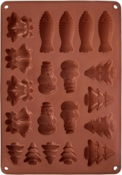 Silicone mold for cookies and pralines, brown 34 × 24.5 × 1 cm