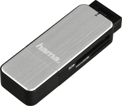 USB 3.0 четец за карти SD/microSD – сребрист