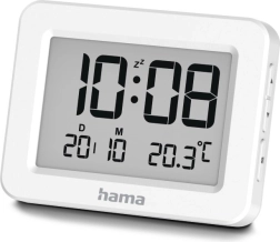 Kos electronic alarm clock with digital display, calendar and thermometer