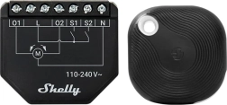 Wi‑Fi контролер за щори и ролетни Shelly Shutter с Bluetooth бутон BLU Button Tough 1