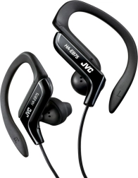 Спортни слушалки за уши JVC с регулируема ушна кука – черни