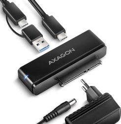 Адаптер USB‑C 10Gbps към SATA за 2.5"/3.5" SSD/HDD FASTPORT X със захранване и кабел 60 см
