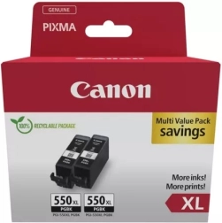 Black Ink Cartridge Canon PGI-550XL Double Pack