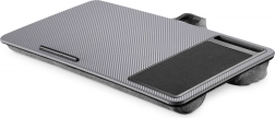 Lap desk with mouse pad and smartphone holder