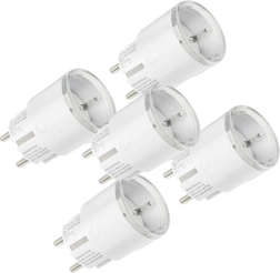 Комплект 5 смарт контакта Shelly Plug S Gen3 12 A, бял