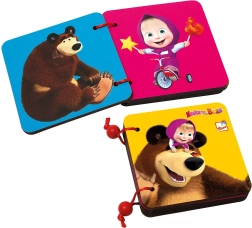 Bino дървена книжка Маша и Мечока