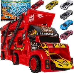 TIR truck with a launcher and 6 toy cars